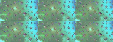 Raster illüstrasyonu. Küçük çiçekli şirin bir desen. Çiçek ve yapraklı çiçek deseni.