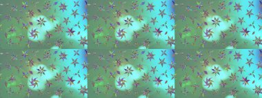 Anti-stres için soyut örnek sayfası. Yeşil renklerde. Raster illüstrasyonu.