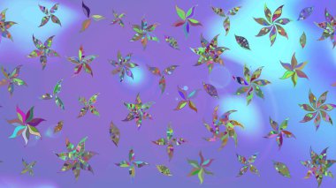 Çizim çiçek deseni duvar kâğıdı olarak kullanılabilir. Mor renkli çiçekler. Raster illüstrasyonu.