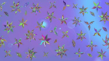 Mor renklerde. Menekşe renginde mor papatya deseni. Raster illüstrasyonu.