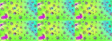 Raster illüstrasyonu. Çiçekli, yapraklı, çiçek desenli eskiz. El çizimi.