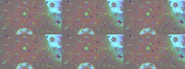 Raster deseni. Bahar çiçekleri dallı desen, gri renkler çiçekli siluet.