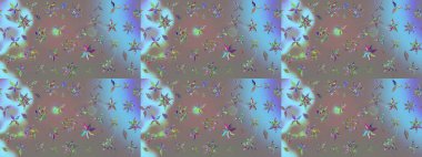 Vadinin gri renkli çiçekleri. Raster çiçek desenleri çiziyor..