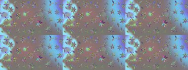 Vadinin gri renkli çiçekleri. Raster çiçek desenleri çiziyor..