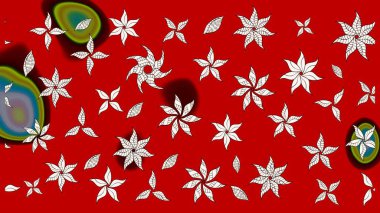 Düz Çiçek Elementleri Tasarımı. Renkli Bahar Teması eskiz kalıbı. Parlak arkaplan eskiz desenli çiçekli fantezi tasarımı.