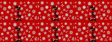 Çiçekli çiçek deseni, suluboya. Kırmızı renkte çiçekler. Renkli bahar temalı eskiz kalıbı. Düz Çiçek Elementleri Tasarım Raster illüstrasyonu.