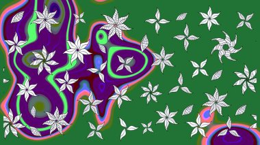 Çiçekli bahar çiçekleri. Küçük renkli çiçekler. Motley illüstrasyonu. Küçük çiçekte güzel bir desen. Robot resim. Moda baskıları için zarif bir şablon.