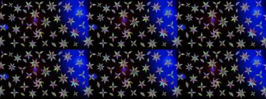 Raster deseni. Bahar çiçekleri dallı desen, siyah renkler çiçekli siluet..