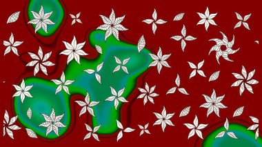 Renkli Bahar Teması eskiz kalıbı. Kırmızı renkte zarif çiçek buketi suluboya. Düz Çiçek Elementleri Tasarımı. Raster illüstrasyonu.