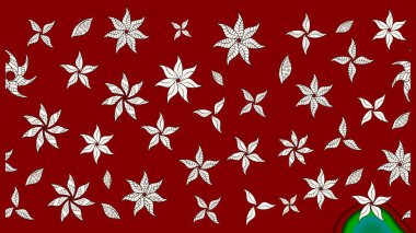 Şirin, zarif çiçekler Raster illüstrasyonu. Poster ya da kapak için arka plan. Yapraklı çizim şekli. Davetiye ve kartpostal tasarımı için dekoratif çiçek unsurları. Tekstil için figür.