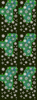 Renkli Bahar Teması eskiz kalıbı. Raster Şirin kumaş deseni. Düz Çiçek Elementleri Tasarımı. Eskiz klasiği.