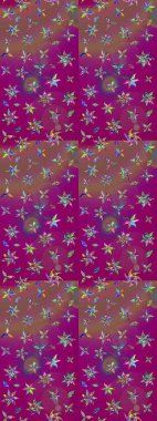 Düz Çiçek Elementleri Tasarımı. Çiçek deseni. Renkli Bahar Teması eskiz kalıbı. Raster çizimi. Güzel kumaş deseni..