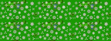 Yeşil renkli çiçekler. Renkli Bahar Teması eskiz kalıbı. Güzel çiçek deseni. Düz Çiçek Elementleri Tasarımı.