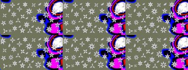 Çiçeğin suluboya çizimlerinin mükemmel deseni. Dekorasyon ve tasarım için güzel bir desen. Moda baskısı. Raster illüstrasyonu. Suluboya çizim kalıbı. Eski.