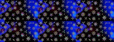 Sevimli çiçek raster deseni. Düz Çiçek Elementleri Tasarımı. Renkli Yaz Temalı eskiz kalıbı. Modaya uygun kumaş deseni.