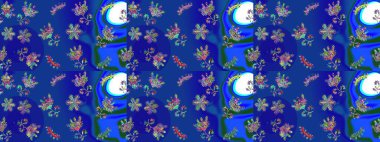 Renkli elementlerle Raster ilginç desen