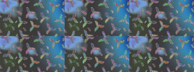 Kar tanesi arka plan. Raster Noel renkli arka plan ile düşen kar tanesi. Raster illüstrasyon.