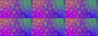 Mor renkli çiçekler. Kumaş desenli papatya çiçekleri ayrıntıları.