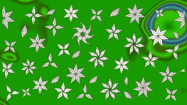 Düz Çiçek Elementleri Tasarımı. Chichi 'nin kumaş kalıbını çiz. Çiçek deseni. Renkli Bahar Teması eskiz kalıbı. Raster illüstrasyonu.