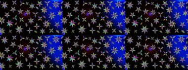 Siyah renkli çiçekler. Kumaş desenli papatya çiçekleri ayrıntıları.