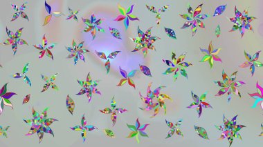 Gri renkli çiçekler. Tatil havası. Raster güzel bir çiçek deseni çizmiş. Bahar mevsimi. Nazik romantik baskı.