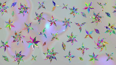 Üzerinde gri renkte çiçekler olan bir çiçek deseni çiz. Suluboya tarzında gri renkte çiçekler.