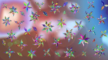 Raster Moda kumaş deseni. Şirin çiçekler. Çizgi çizimi deseni.