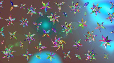 Raster illüstrasyonu. Güzel kumaş deseni. Bahar çiçekli güzel bir çiçek deseni..