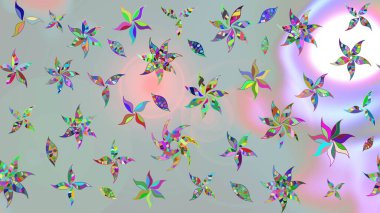 Gri renkli çiçekler. Çiçekli eskiz çizimi. Renkli Yaz Temalı eskiz kalıbı. Düz Çiçek Elementleri Tasarımı.