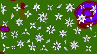 Çiçekli yeşil renkte bir çiçek deseni çiz. Suluboya tarzında yeşil renkte çiçekler.