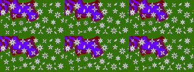 Yeşil renkte güzel çiçekler, suluboya desenli, duvar kağıdı, kart ya da kumaş için fayanslı eskizler. Raster..