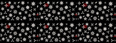 Raster deseni. Sanat, çiçeklere ilham verir ve arka plan bırakır. Siyah el çizimi desen. Karalama çiçekleri çizim deseni.