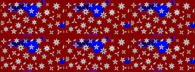 Küçük çiçekteki sevimli çiçek deseni. Kırmızı renkte çiçekler.