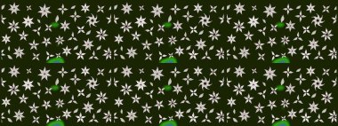 Küçük gri çiçekli oldukça eski bir besin torbası deseni. Millefleur 'lar. Tekstil, kumaş, kapaklar, duvar kağıtları, baskı, paket, koleksiyon defteri, örgü, dekupaj için çiçek arkaplanı..