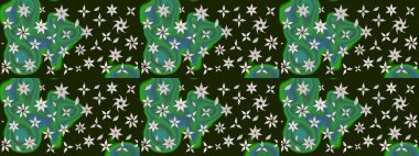 Güzel çiçek deseni. Gri renkli çiçekler. Renkli Bahar Teması eskiz kalıbı. Düz Çiçek Elementleri Tasarımı.