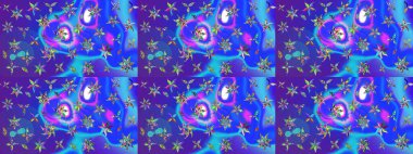 Mavi renkli çiçekler. Yumuşak, yaz çiçekli arka plan. Raster çiçek desenli ve çiçekli..