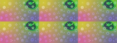 Hediye ambalaj kağıdı, tebrik kartları, posterler ve pankart tasarımı. Raster düz çiçek çizim deseni. Tarafsız renklerde çiçekler.