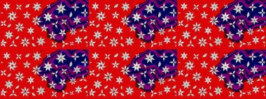 Elle boyanmış suluboya resim çizimleri, çiçekler ve bitkiler. Kırmızı renkte çiçekler.