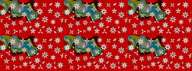 Sketch Colour Spring Theme eskiz kalıbı. Sevimli çiçek raster deseni. Kırmızı renkte çiçekler. Düz Çiçek Elementleri Tasarımı.