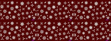 Düz Çiçek Elementleri Tasarımı. Renkli Yaz Temalı eskiz kalıbı. Sevimli çiçek raster deseni. Modaya uygun kumaş deseni.