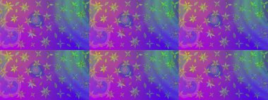 Düz Çiçek Elementleri Tasarımı. Süslü kumaş deseni. Renkli Bahar Teması eskiz kalıbı. Raster illüstrasyonunda çiçek deseni çizimi.