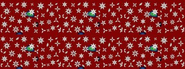 Raster Hip kumaş deseni. Eskiz Vintage Çiçek Deseni.