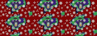 Raster çiçekli arka plan. Güzel kumaş deseni. Düz Çiçek Elementleri Tasarımı. Yazdır. Renkli Yaz Temalı eskiz kalıbı. Güzel çizim şekli..