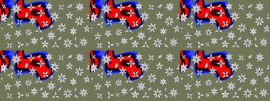 Düz Çiçek Elementleri Tasarımı. Çiçekli eskiz çizimi. Renkli Yaz Temalı eskiz kalıbı. Yeşil renkte çiçekler.