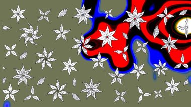 Küçük renkli çiçekler. Küçük çiçekte güzel bir desen. Çiçekli yaz çiçekleri. Robot resim. Motley illüstrasyonu. Moda baskıları için zarif bir şablon.