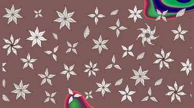 Kahverengi renkli çiçekler. Nazik, narin çiçek arkaplanı. Raster çiçek desenli ve çiçekli..