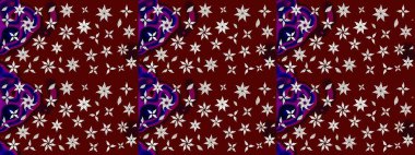 Raster çiçek desenli çiçek deseni, yapraklar, dekoratif elementler, sıçrama, lekeler, el çizimi kontur çizgileri ve Doodle çizim stili, grafik raster çizim çizimi.