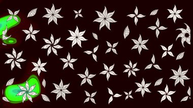 Siyah renkli çiçekler. Renkli Bahar temalı eskiz kalıbı. Düz Çiçek Elementleri Tasarım Raster illüstrasyonu. Çiçekli çiçek deseni, suluboya..