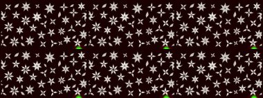 Renkli desenli eskiz deseni, siyah çiçekler ve dekoratif elementlerle. Eskiz geçmişi. Raster illüstrasyonu. Kumaş, tekstil, duvar kağıdı baskısı için. Antika retro tarzı.