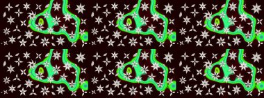 Çiçekler suluboya eskiz deseni. Raster Stili kumaş deseni.